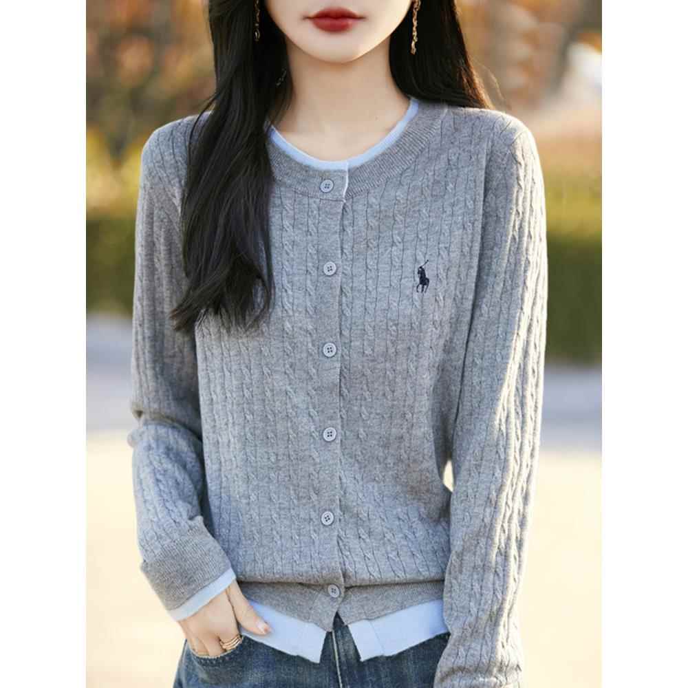 胖mm春秋大码外搭针织开衫女薄款2025新款洋气爆款高级感毛衣外套