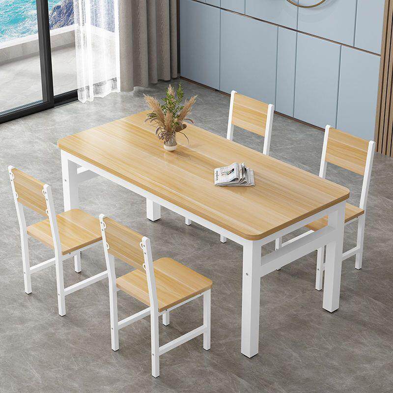 家用饭桌餐桌椅组合吃饭桌子椅子一套出租房饭店小户型长方形餐桌