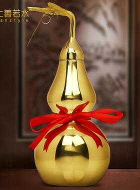 上山若水铜葫芦饰品全铜大小财八瓜装饰工艺品饰品0299