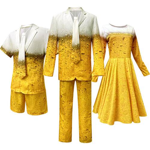 Yellow gradient beer jacket women's dress men's suit