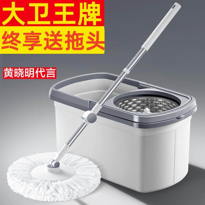 大卫旋转拖把桶2025新款D10手压甩干家用一拖净拓朴吸水懒人拖布