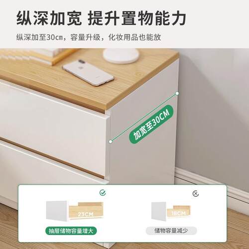 床头柜小型家用卧室床边柜简易款床头收纳柜现代简约网红储物柜子