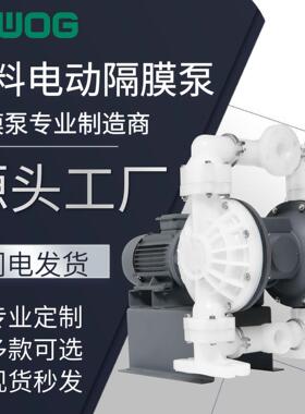 电动隔膜泵DBY-25/40/50/65/80/100PP工程塑料聚丙烯耐酸碱耐腐蚀