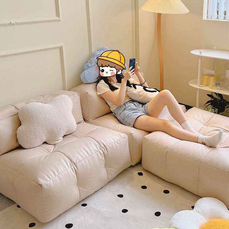 懒人沙发客厅小户型组合出租房屋卧室阳台榻榻米豆腐方块小沙发椅