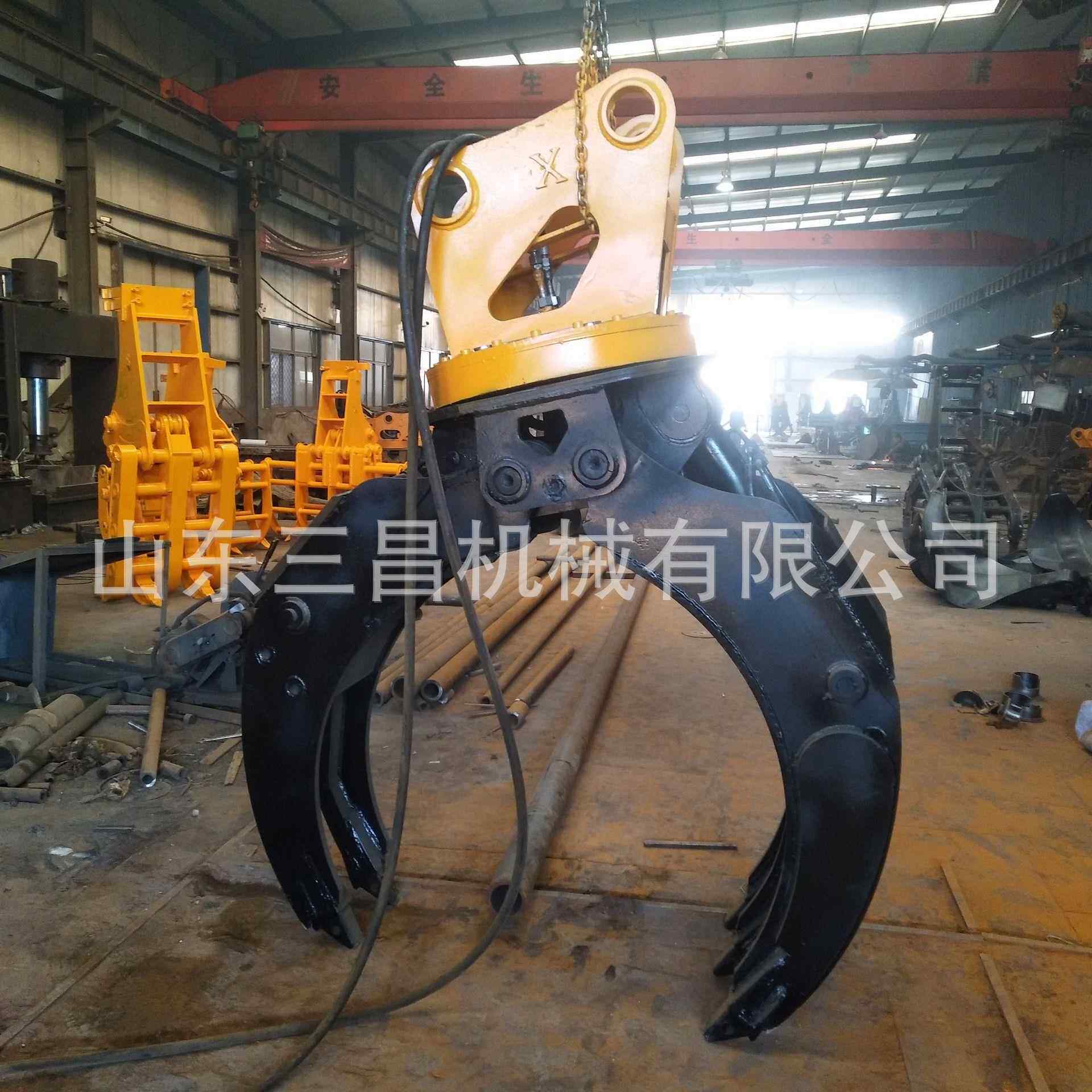 轮式挖掘机市政工程四轮大挖机抓木机80液压轮胎小型挖机多用轮挖