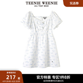 TeenieWeenie小熊奥莱女夏季蝴蝶结清新时尚甜美复古连衣裙