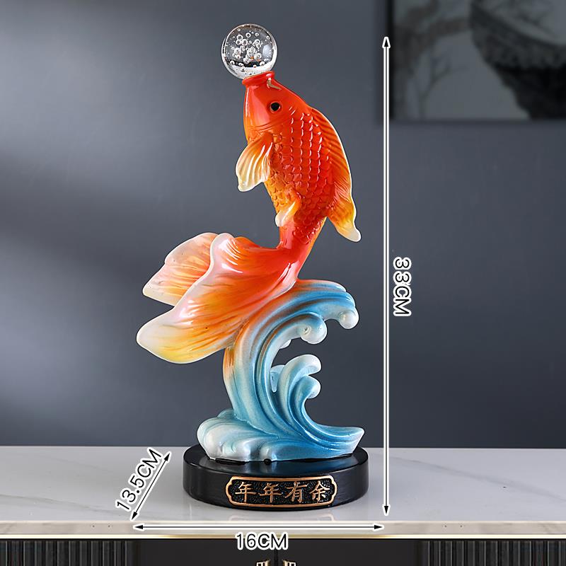正品年年有余余招财鱼摆家办件公室客厅酒柜电视柜居 装饰品乔迁