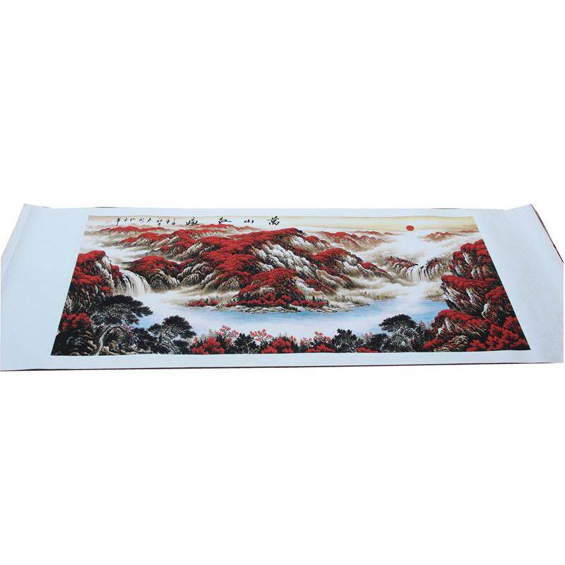 字画挂画中堂画国画横幅画客厅装饰画已装裱万山红遍
