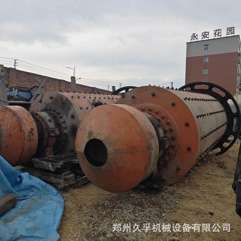 出售二手Φ2100×4500球磨机 水泥矿渣粉磨 干湿两用产量12-18t/h