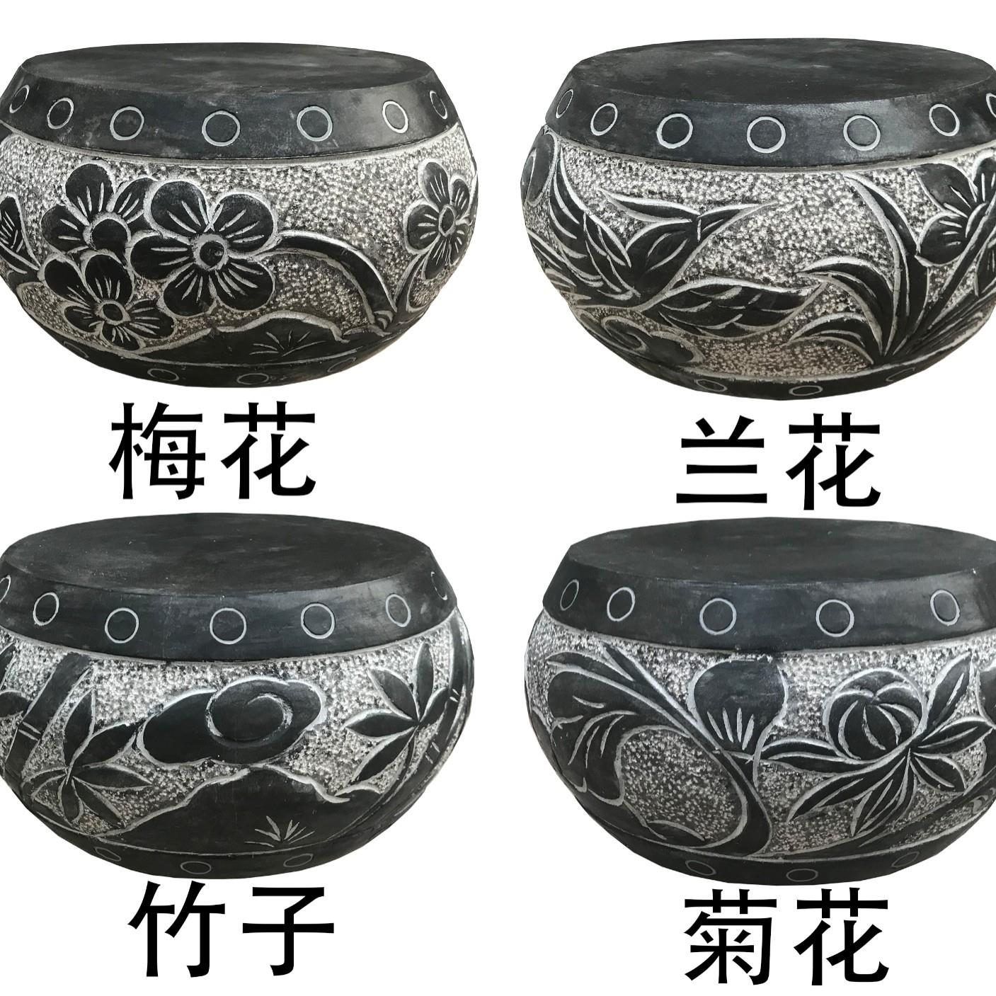 石墩子底座柱墩石青石鼓墩柱顶石空心柱础石柱脚石垫基石雕圆墩