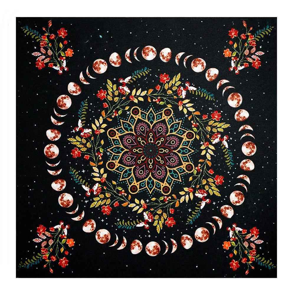 60×60小尺寸桌布 卧室客厅书房装饰壁毯 跨境热卖背景墙挂画布