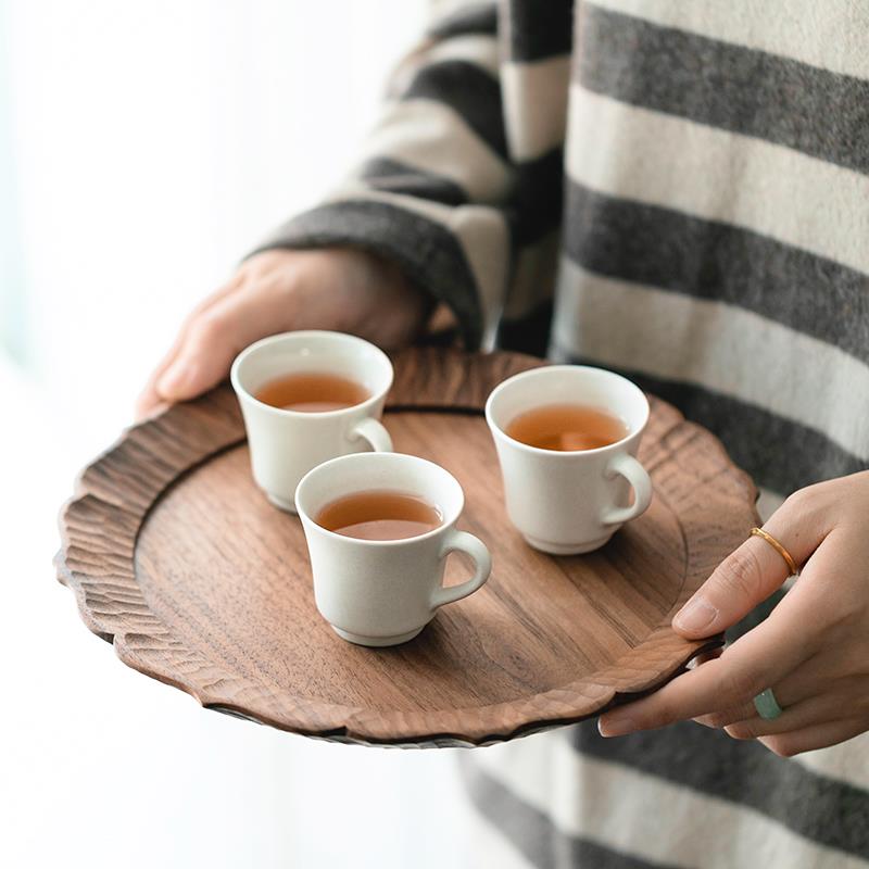 曼叙月明简约陶瓷草木灰意式浓缩咖啡杯咖啡器具茶杯水杯子