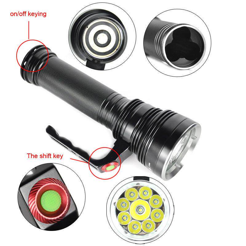 9T6光潜水手电9L2手提充DX9-ST电手电筒户外远筒射大率功手电