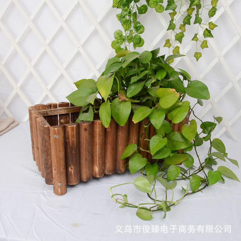 碳化防腐木花箱实木头花盆花槽阳台种菜盆景长方形庭院户外种植箱,家居饰品,花瓶,淘宝优惠券,粉丝福利购,淘宝优惠卷