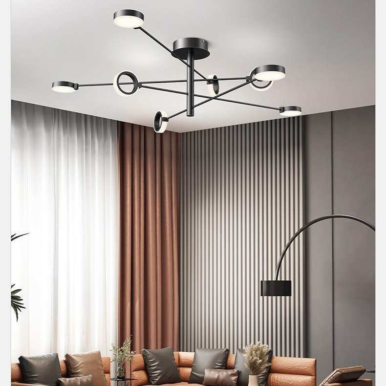 北欧简约吸顶灯现代设计师款枝形创意个性客厅灯后现代卧室吸顶灯