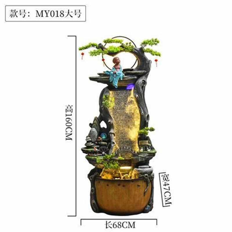 假山中式室内流水新招财乔迁摆件落地开业禅意办公室客厅礼品阳台