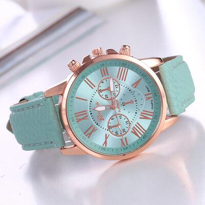 Watch Women Casual Ladies WatchesLeather Waterproof Simple Q