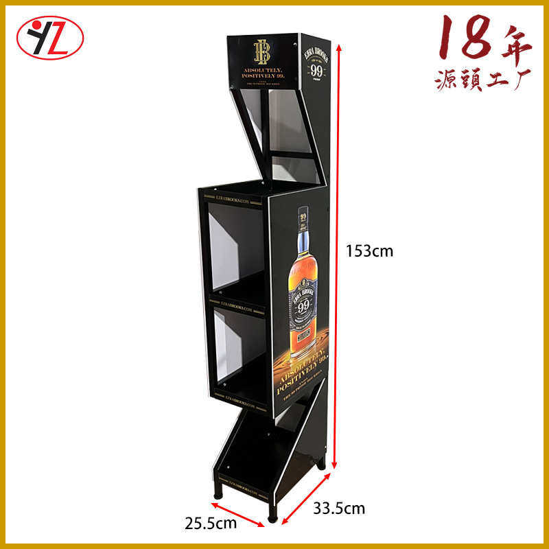 厂家定制红酒展示架洋酒酒瓶子收纳架香槟摆放架铁质酒柜收藏货架