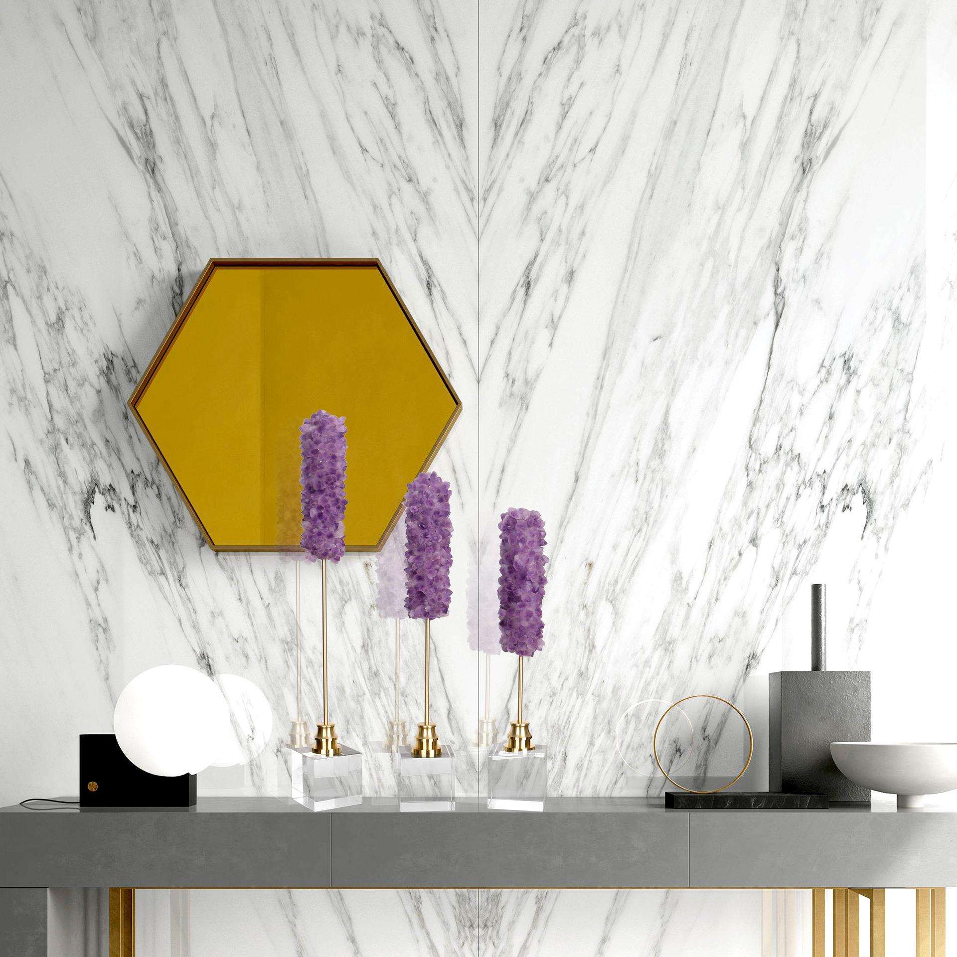 简约现代天然紫水晶家居摆件北欧客厅玄关电视柜轻奢软装饰品摆设