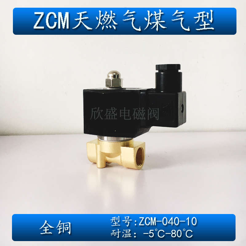 煤气天然气瓦斯电磁阀常闭3分 ZCM-040-10 220V 24V全铜防潮防雾
