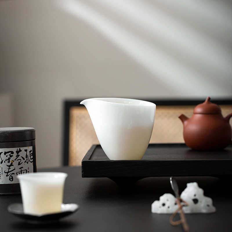 冰种羊脂玉瓷公道杯高档家用匀茶器德化白瓷茶海高颜值高端分茶器,餐饮具,公道杯,淘宝优惠券,粉丝福利购,淘宝优惠卷
