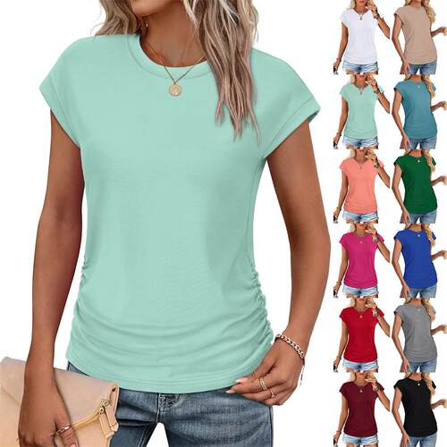 Women's Top Hat Sleeve Short Sleeve T-shirt Women's