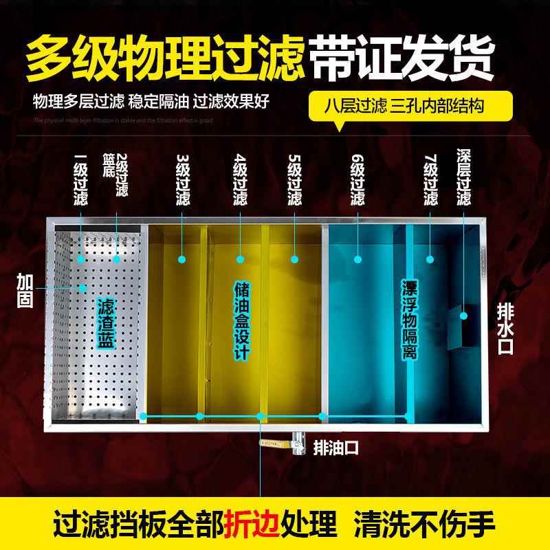 油水分离器饭店不锈隔钢油中池污处理过滤器小型水餐饮UEX厨房过