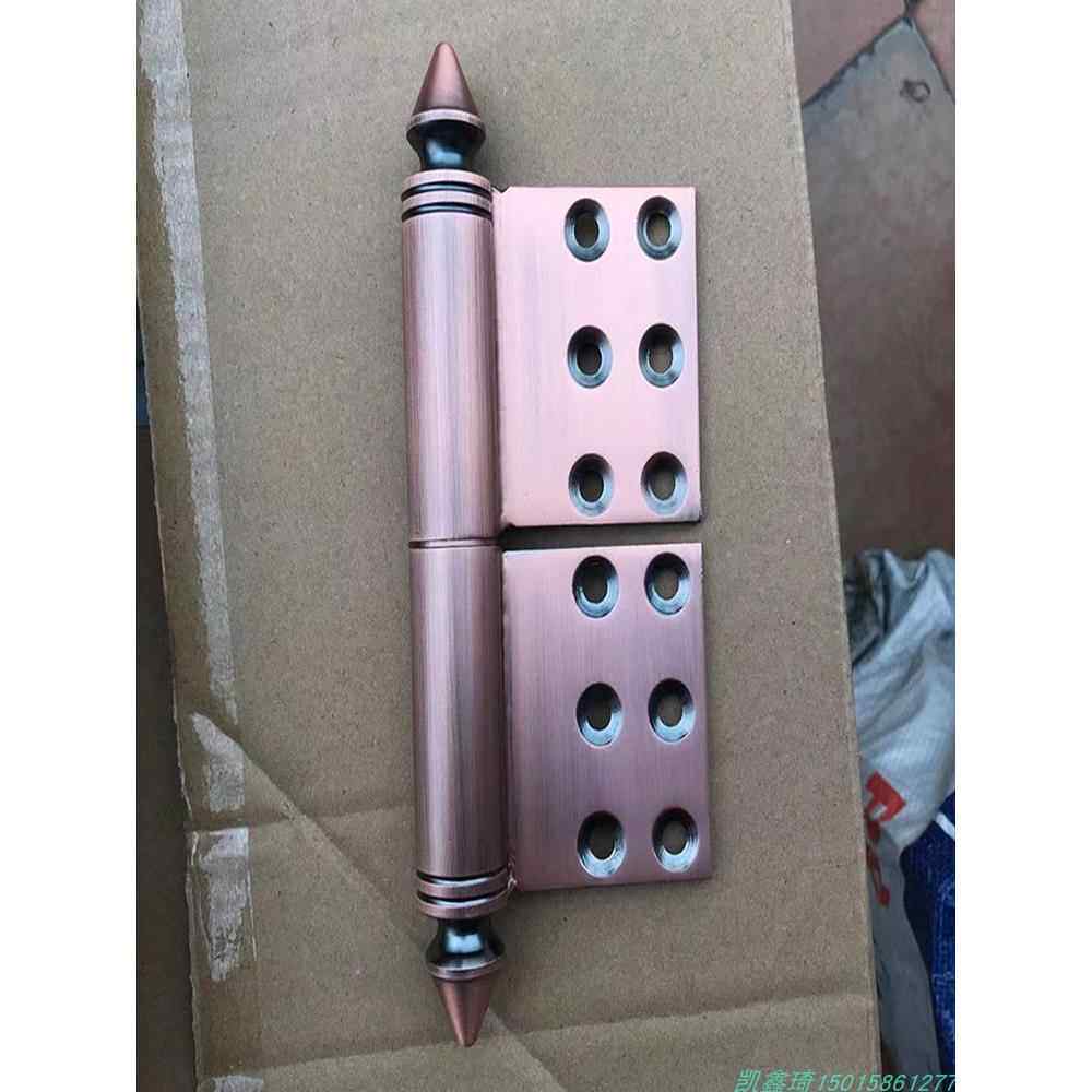 不锈钢铝艺术院门旗形红青铜铁门长尖无穷六孔合页门合页