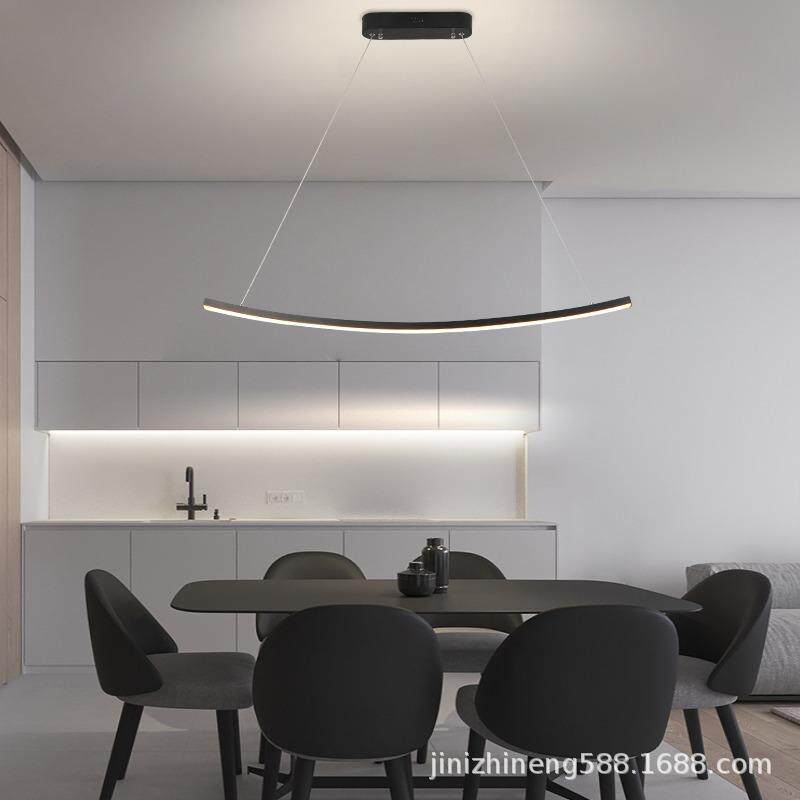 现代简约吊灯设计师长条餐厅咖啡厅吧台吊灯个性办公室样板房灯具