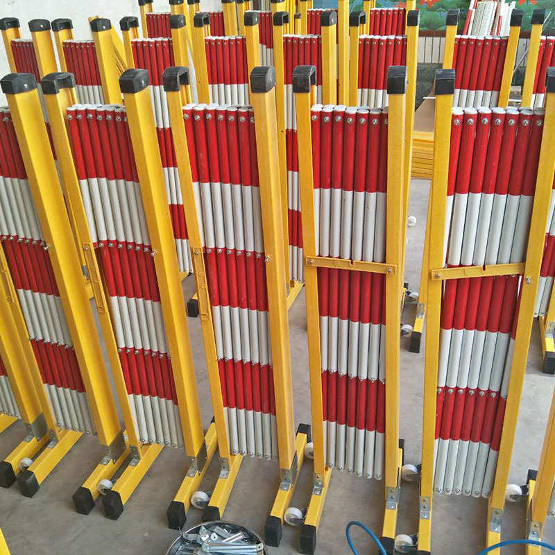隔离防护栏移动折叠片式绝缘伸缩围栏玻璃钢管式伸缩护栏电力施工