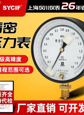 上海仪川仪表精密压力表YB150AT 0.4级 0.25级高精度真空表1.6MPa