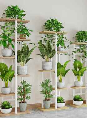 物轻CFO奢多铁艺花架室内客厅绿萝花架子阳台多肉层吊兰地花盆置