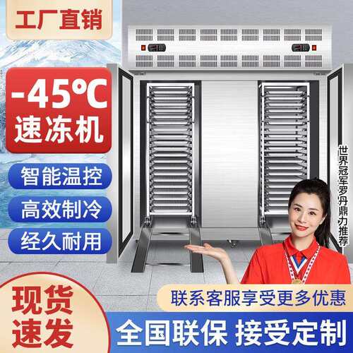 德菱仕速冻冷柜商用零下45度80度急冻插盘冰箱包子饺子海参速冻机