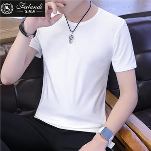 修身 t恤男短袖 白色韩版 体恤0516k 夏季 潮流帅气圆领潮牌色半袖