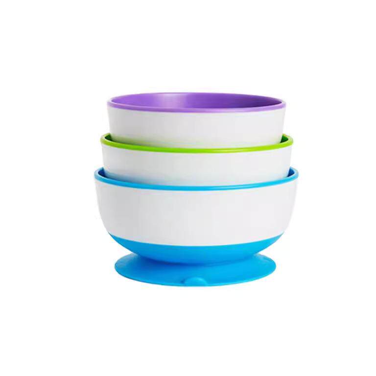 美国munchkin满趣健强力吸盘碗麦肯齐儿童防摔婴儿辅食碗宝宝餐具