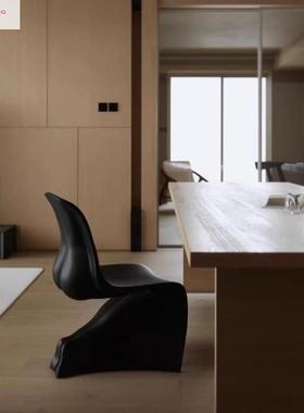 计师款设他椅和型她椅玻璃创钢客厅意网红法式RSX休闲人体造餐椅