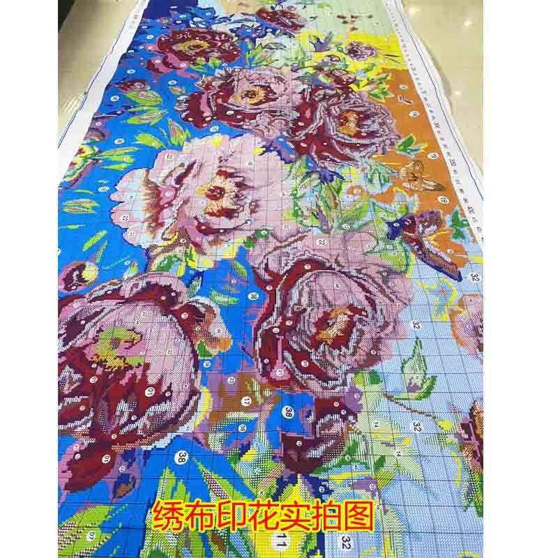 工厂国色天香牡丹花十字绣新款线绣客厅大幅满绣风景十字绣