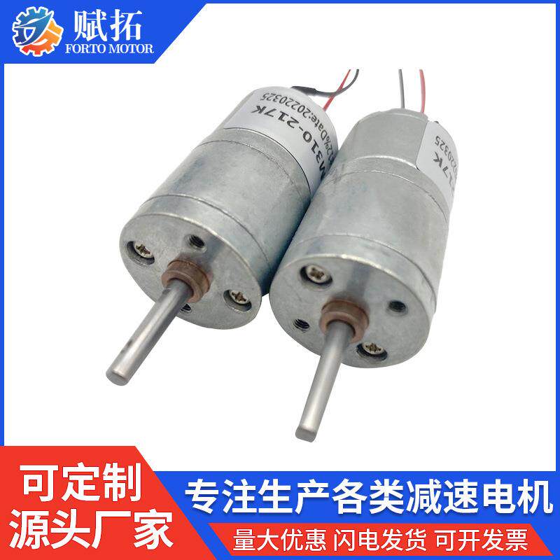 FT-25RGM310微型直流直齿齿轮减速电机机器人马达摇奶器电机
