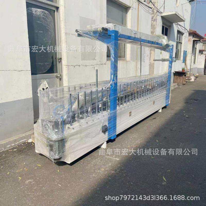 宏大PVC板材包覆机 木格栅集成墙板包覆机 PUR在线包覆机自动修边