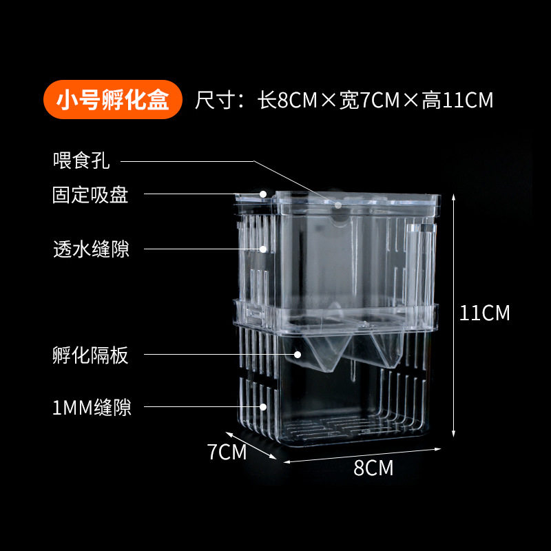 鱼缸隔离网盒繁殖饲养孵化孔雀鱼繁殖鱼缸乌龟苗用水神器悬浮内养图片