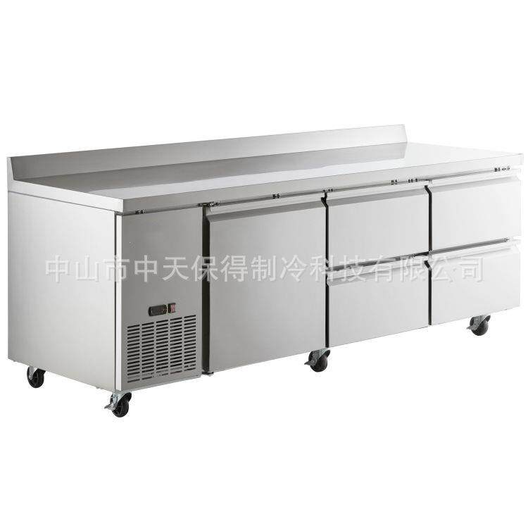 欧款风冷冷藏柜抽屉式工作台厨房冰箱操作台雪柜抽屉冷冻冰柜平台