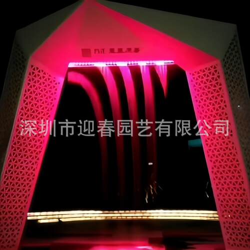 数字水帘设计数控流水墙水帘动画数字水幕墙水景人造水幕室内造景