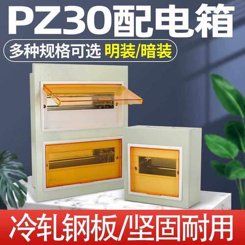 PZ30家用回路强电箱明装电源表空气开关盒子照明配电箱布线箱暗装