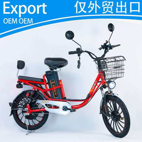 16寸48V06V00W电动自行车助力车锂电哈雷油刹出口外贸载重王外贸