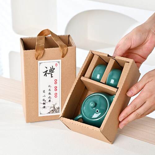 泡茶二杯定制施壶陶PL6355瓷茶壶功夫礼茶具套礼盒套装西品一整一