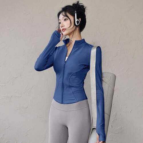 Women Sporty Sleeve Shirt Zip Front Activities Comfortable