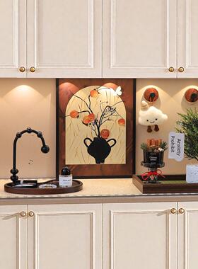 法式中古风入户门玄关置物架钥匙收纳摆件客厅轻奢高档覆古装饰品