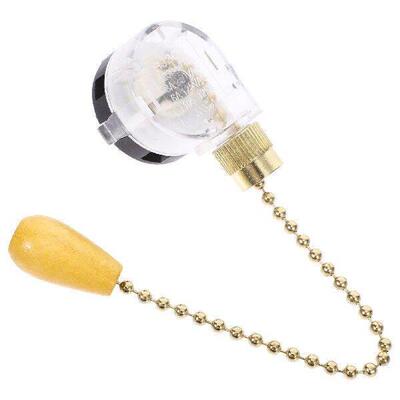 1pcs Switch Pull Chain 3-Speed 9cm Copper Plastic Golden
