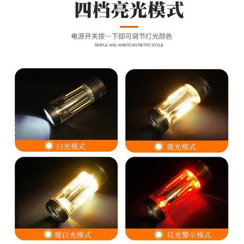 新多功露能营CGF-L01灯可充电长续款航户外帐篷灯带挂钩可磁野营
