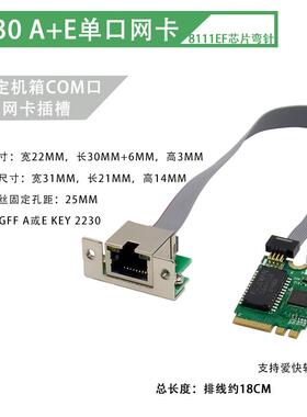 M2 A+E WIFI口网卡软路由1G/2.5G 千兆可装机箱COM口千兆网卡